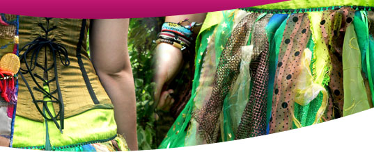 Designing and making handmade dresses and corsets from Milborne Port near Sherborne Dorset